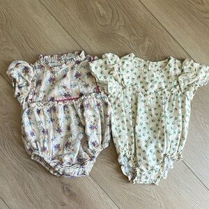 Bebe Organic + Konges Slojd baby floral bubble rompers playsuit
